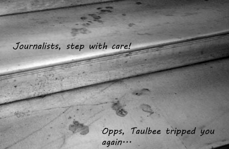 Don't walk here with your press card showing!