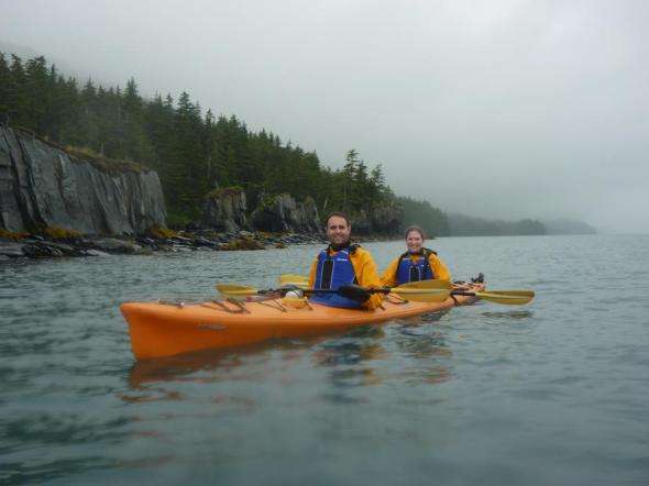 My daughter and son in law, enjoying their time working in Alaska without fear of sea monsters.