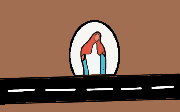 Mary on the half shell.