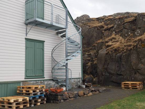 Icelandic fire escape. Not a country for the feeble.