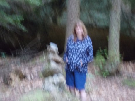 obviously a Bigfoot hot spot as even I'm fuzzy and out of focus. While standing next to the Bigfoot art... coincidence or PROOF?